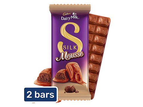 Cadbury Dairy Milk Silk Mousse Chocolate Bar, 2x110 g