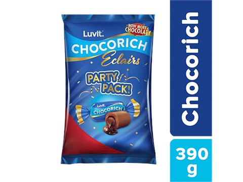 LuvIt Chocorich Eclairs Chocolate, 390 g