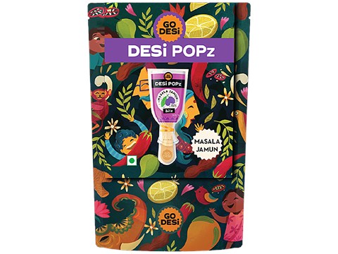 GO DESi Masala Jamun Desi Popz Lollipop Candy, Java Plum, 160 g