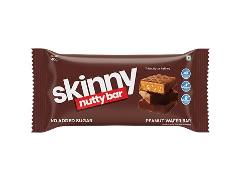 Nova Nova  Skinny Nutty Bar Choco Coated Wafer Sandwich, With Peanut Butter Filling, 40 g