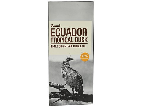 Amul Ecuador Tropical Dusk, Single Origin Dark Chocolate - 55% Dark, 125 g