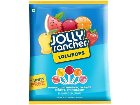 Jolly Rancher LolliPop 5 Flavours - Mango, Watermelon, Orange, Cherry, Strawberry, 475 g