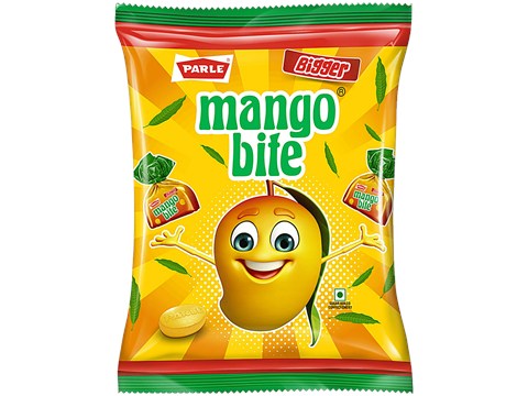 Parle Bigger Mango Bite Candy - Sugar Boiled Confectionery, 214.5 g