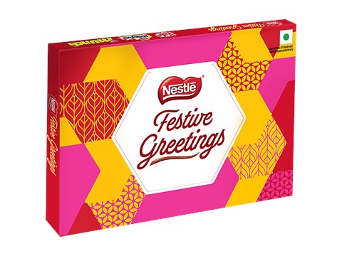 Nestle Festive Greetings Chocolate Gift Pack - KitKat, Milkybar & Munch, For Diwali, 123.4 g