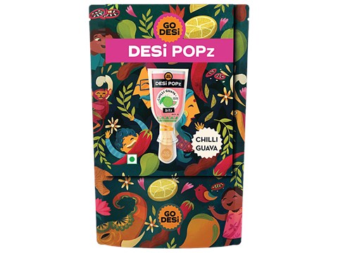 GO DESi Chilli Guava Desi Popz Lollipop Candy, 160 g