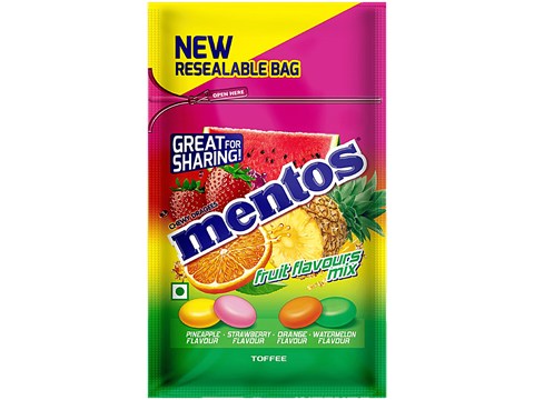 Mentos Rainbow Assorted Flavour Chewy Toffee, 108 g