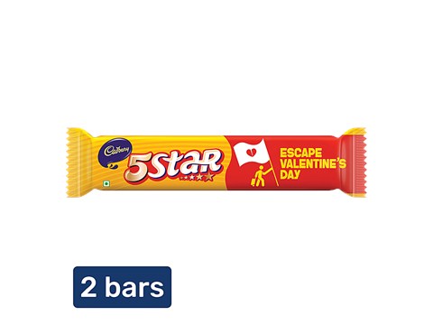 Cadbury 5 Star Chocolate Bar, 2x35.2 g