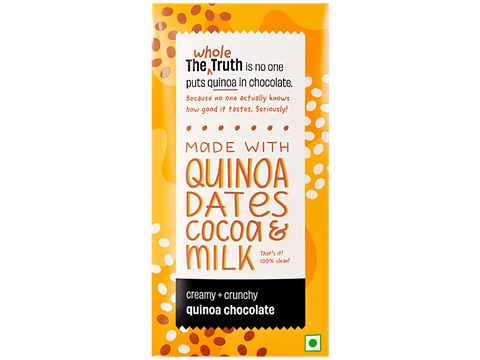 The Whole Truth Creamy & Crunchy Quinoa Chocolate - Sweetened With Dates, 50 g
