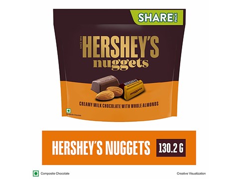 Hershey's Nuggets - Creamy Milk Chocolate With Whole Almonds, 130.2 g