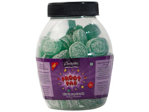 CandyVille Froot Fab Flavoured Candy - Blueberry, Refreshing Taste, 300 g