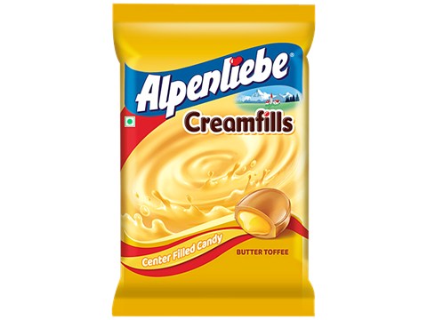 Alpenliebe Creamfills Butter Toffee Centre Filled Candy, 140 g