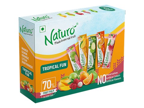 Naturo Assorted Tropical Fun Fruit Bars, 150 g
