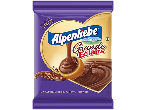 Alpenliebe Grande Eclairs Caramel Choco Chewy Toffee, 120 g