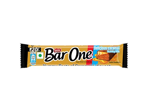 Nestle Chocolate Bar - Bar One, Nougat & Caramel Filled, 38 g