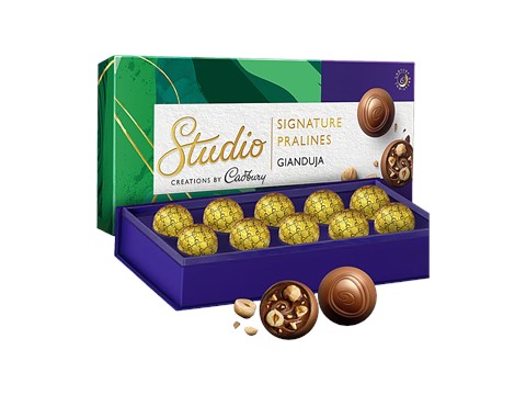 Cadbury Studio Gianduja Hazelnut Signature Pralines Chocolate, 130 g