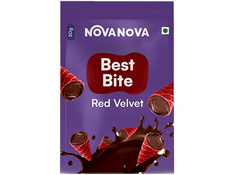 Nova Nova  Best Bite Red Velvet With Belgian Chocolate Filling, 50 g