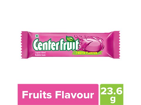 Center Fruit Liquid Filled Bubble Gum - Fruit Flavour, 23.6 g