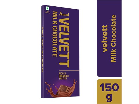 Amul Velvet Milk Chocolate, 150 g