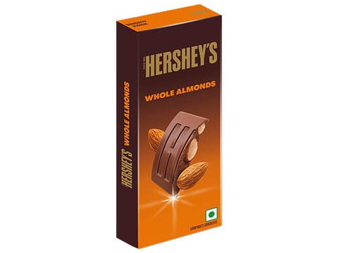 Hershey's Whole Almonds Chocolate Bar, 40 g
