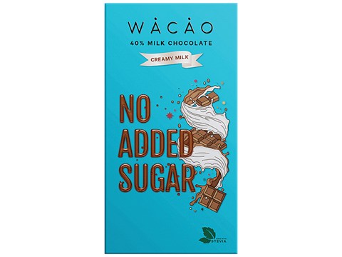 WACAO Creamy Milk Chocolate Bar - Rich, Gluten-Free, No Added Sugar, 40 g