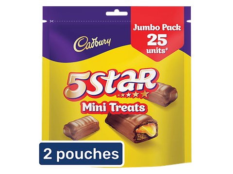 Cadbury 5 Star Mini Treats Chocolate Bars, 2x245 g