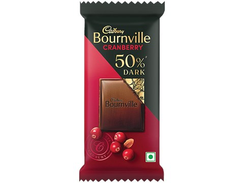 Cadbury Cranberry Bournville 50% Dark Chocolate Bar, 30 g