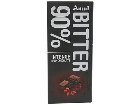 Amul 90% Bitter Dark Chocolate, 150 g