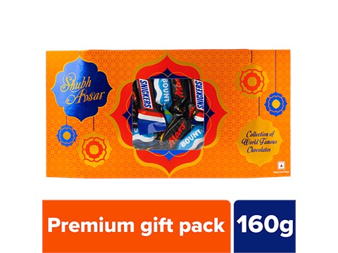 Shubh Avsar Premium Chocolate Gift Pack - Assorted Mini Chocolate, 160 g
