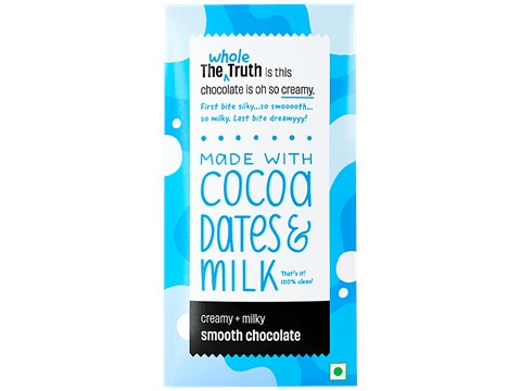 The Whole Truth Creamy & Milky Smooth Chocolate - Sweetened With Dates, 50 g