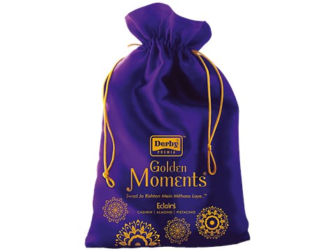 DERBY Premia Golden Moments Eclairs - Assorted Cashew, Almond, Pistachio Toffees, 400 g