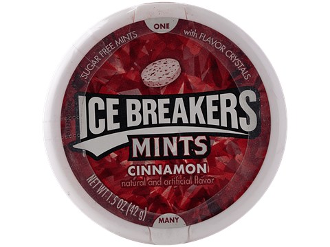 Ice Breakers Cinnamon Sugar Free Mints With Flavour Crystals, 42 g