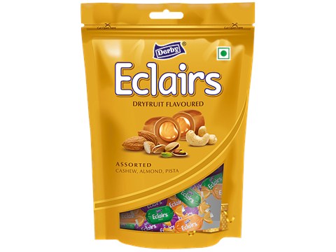 DERBY Dry Fruit Flavoured Eclairs - Assorted, 600 g