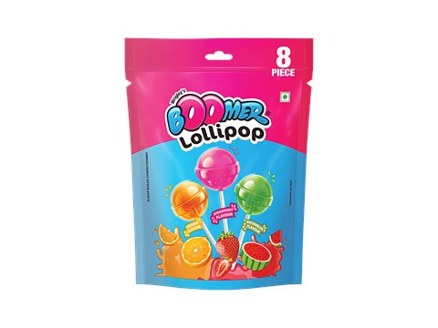 Boomer Classic Lollipop - Assorted Flavours, 84 g