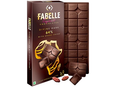 Fabelle Exquisite Chocolates - Divine Dark 64% With Ghana Cocoa, 100 g