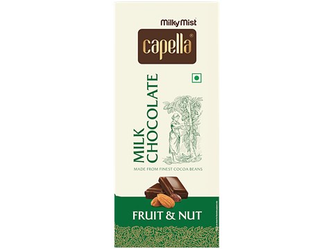 Milky Mist Capella Milk Chocolate - Fruit & Nut, 125 g