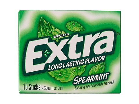 Wrigley's Extra Spearmint Sugarfree Gum Sticks, 15 pcs