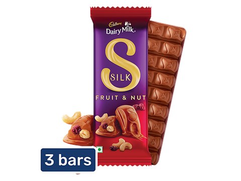 Cadbury Dairy Milk Silk Fruit & Nut Chocolate Bar, 3x129 g