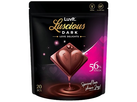 LuvIt Luscious Dark Love Delights Chocolate - Rich & Creamy Flavour, 180 g