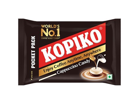 KOPIKO Cappuccino Coffee Candy - Worlds No 1 Coffee Candy, Pocket Pack, 21 g