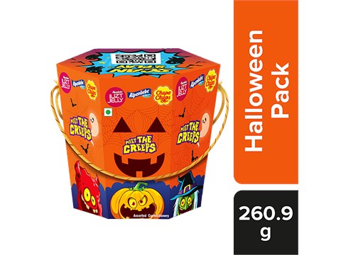 Alpenliebe Halloween Meet The Creeps Candy Box - Assorted Pack of Alpenliebe & Chupa Chups Candies, 260.9 g