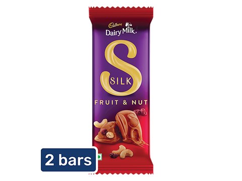 Cadbury Dairy Milk Silk Fruit & Nut Chocolate Bar, 2x129 g