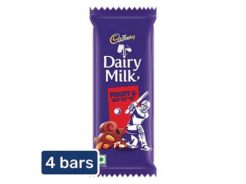 Cadbury Dairy Milk Fruit & Nut Chocolate Bar, 4x36 g