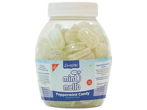 CandyVille Mint Mello Flavoured Candy - Peppermint, Refreshing Taste, 300 g