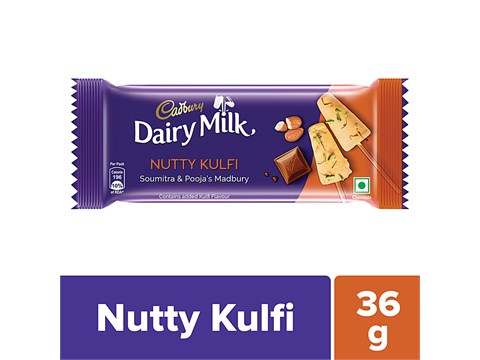 Cadbury Dairy Milk Nutty Kulfi Madbury Chocolate Bar, 36 g