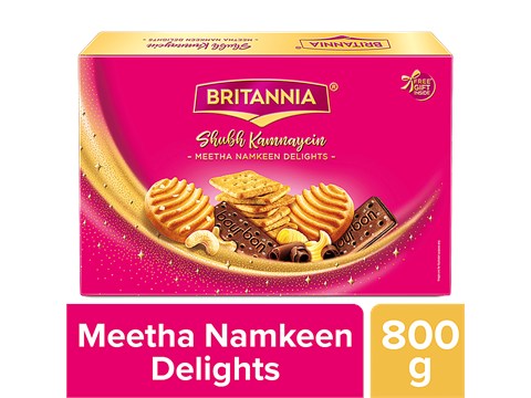 Britannia Shubh Kamnayein - Meetha Namkeen Delights, 800 g