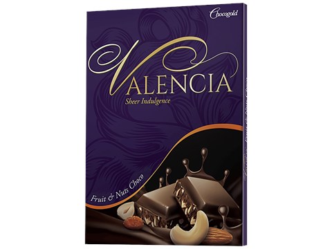 Valencia Fruit & Nuts Chocolate, 60 g