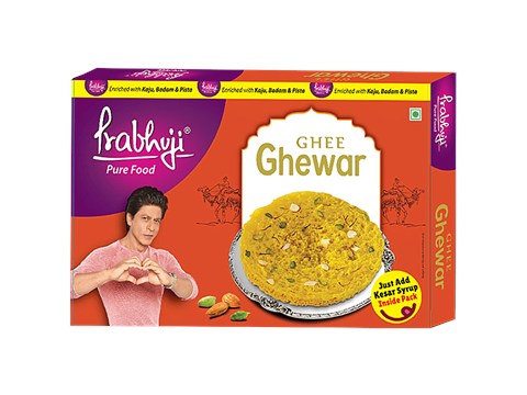 Prabhuji Ghee Ghewar With Cashew Badam & Pista - Just Add Kesar Syrup, 310 g