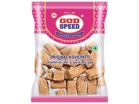 God Speed Original Kovilpatti Groundnut Nice Candy - Sweet, Crunchy, No Preservatives, 175 g