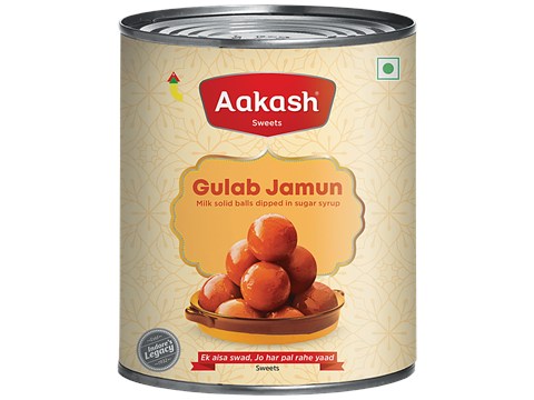 Aakash Sweets Gulab Jamun - Milk Solids Balls Dipped In Sugar Syrup, 1 kg