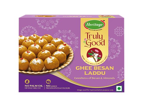 Heritage Truly Good Ghee Besan Laddu, 240 g